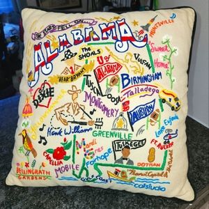 University of Alabama Pillow by CatStudio 20" square Gorgeous Hand-embroidered